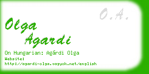 olga agardi business card