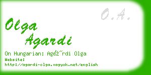 olga agardi business card